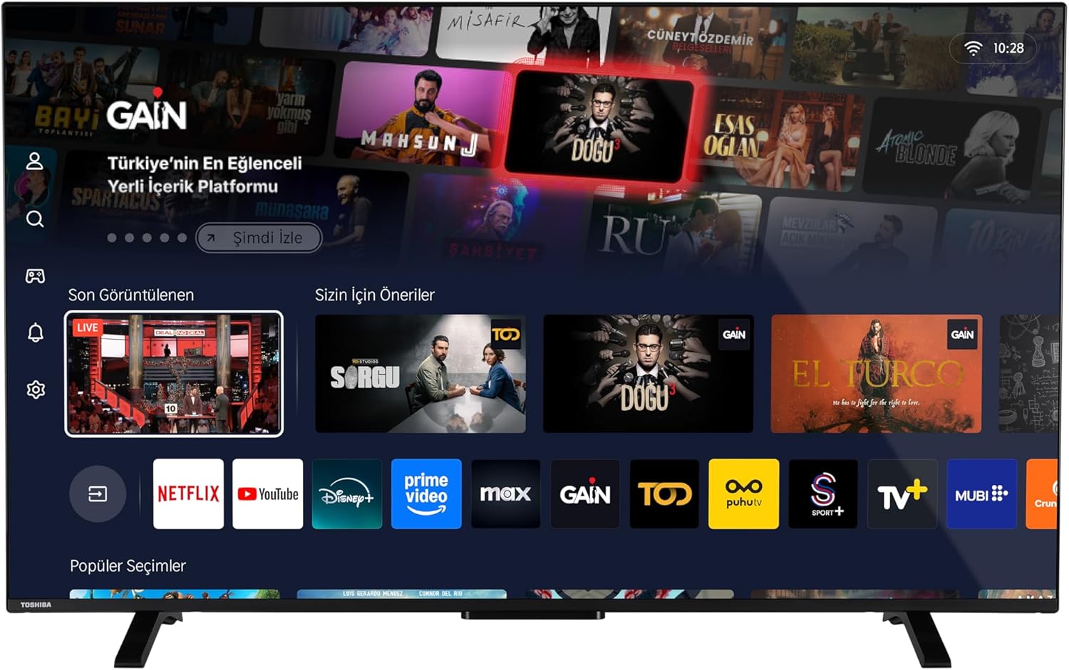 Toshiba 55QV2363DT 4K Ultra HD 55'' 140 Ekran Uydu Alıcılı Smart QLED TV