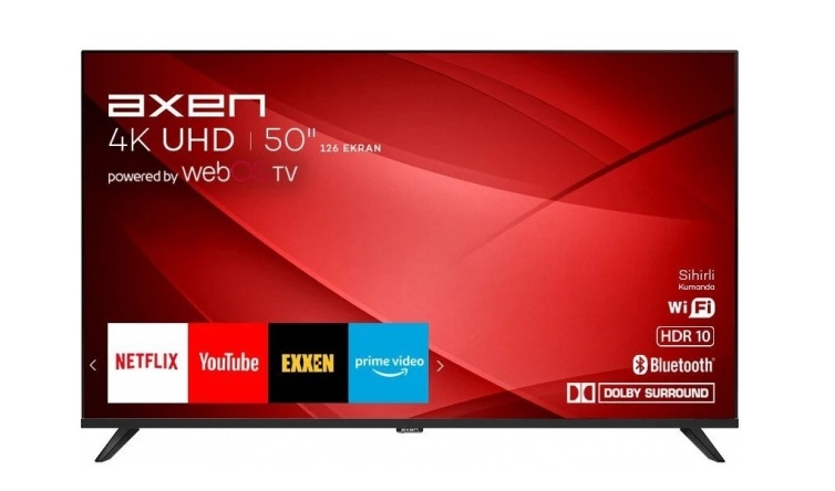 Axen AX50FIL242 Ultra HD (4K) TV 50" LED Televizyon
